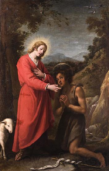 Matteo Rosselli Jesus and John the Baptist meet in their youth Spain oil painting art
